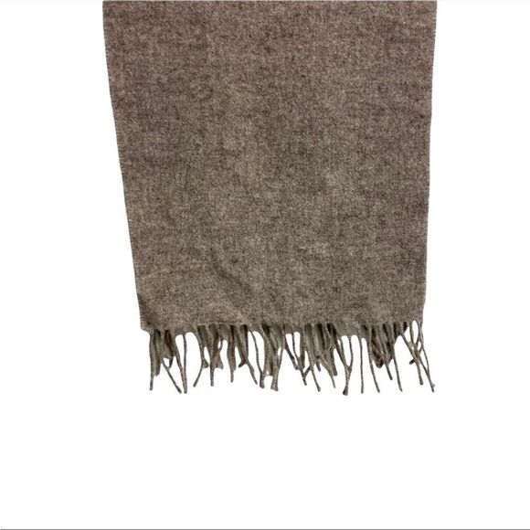 Lambswool Winter Scarf Made In Italy Brown One Size - Picture 3 of 5